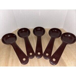 Lot of 5 Carlisle 492201 Measure Miser 1.5 Oz. Portion Control Spoon 44ml Brown